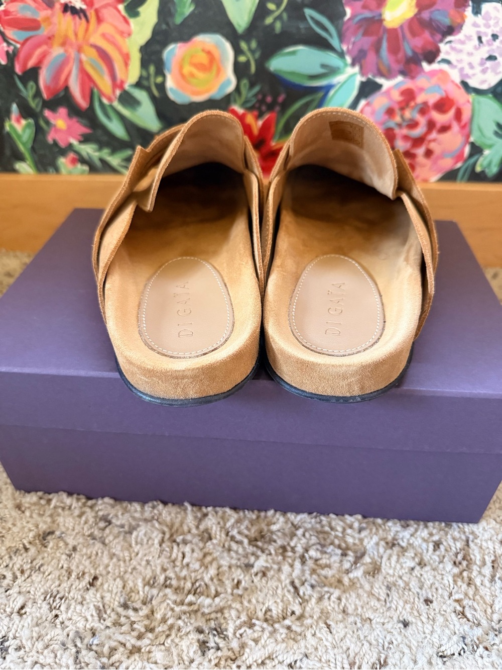 Suede Tassel Backless Mules in Tan - Picture 7 of 7